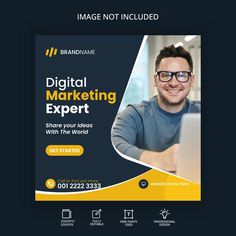 a flyer for a digital marketing expert