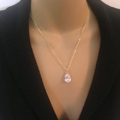 Pear Shaped Necklace, Diamond Necklace Teardrop, Pear Diamond Necklace, Teardrop Diamond Necklace, Pear Shaped Diamond Necklace, Diamond Drop Necklace, Teardrop Diamond, Solitaire Diamond Pendant, Solitaire Necklace