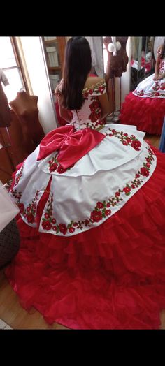 Imagine a dress that would work for virtually any occasion. Prom night? Check. New Year's Eve? A-ha. A date? Yep. Zoom party with friends? Sure. Red And White Quinceanera Dresses, Vestidos Color Vino, Quinceanera Dresses Mexican, Vestido Charro, Mexican Quinceanera, Mexican Quinceanera Dresses, Quinceanera Themes Dresses