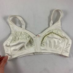 In Az Only For 4 Days! Shop Certain Pieces Model Instagram @Official_francesca_ More: Https://Posh.Mk/3umxxsppi3 Detailed White Satin Floral Vintage Style Bra. Adjustable Straps. Inlined, No Underwire, Padded. 2 Snap Bra Closure. Worn For A Shoot As There’s A Smudge Of Red, Meow! Retails: $65 Bust: 38b Cup Waist: Adjustable No Holes, No Rips Or Tears. New Wo Tags. Comes From A Smoke/Pet-Free Ready To Ship 2-3 Days. Ask Questions If Needed. No Returns Or Cancellations. White Fitted Sleepwear With Built-in Bra, White Sleepwear With Built-in Bra For Spring, 1960 Bra, White Stretch Sleepwear With Built-in Bra, Feminine Sleepwear With Built-in Underwire Bra, Vintage Bra, Floral Vintage, White Satin, Women's Intimates