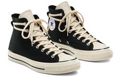 Converse FOG Chuck 70 High Black 167954C Converse Outfits, Dr Shoes, Fear Of God Essentials, Converse Chuck 70, White Converse, Hype Shoes, Shoe Inspo, Aesthetic Shoes, Chuck 70