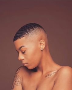 Platinum Fade Black Women, Skin Fade Black Woman, Women Fades Haircuts, Faded Haircuts For Black Women, Fade Haircut Black Woman, Black Women Fade Haircut, Women Fade Haircut, Brush Cut For Black Women