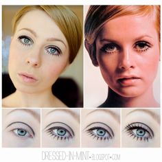 Twiggy Hair, Makeup Inspired, Inspired Makeup, Daisy Earrings, Bluish Green, Eyeshadow Tutorial, Makeup Guru