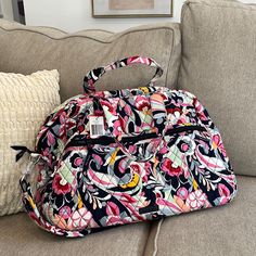 Nwt, Removable Strap, Carryon Slot On Back Travel Tote, Vera Bradley Bags, Vera Bradley Backpack, Vera Bradley, Travel Bags, Color Blue, Bag Lady, Backpacks, Travel