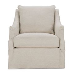 a beige chair with a pillow on it