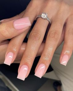 Light Nails Short, Light Pink Square Acrylic Nails, Short Natural Nails Acrylic, Short Pink Square Nails, Light Pink Square Nails, Light Pink Short Nails, Square Pink Nails, Nails Light Pink, Inspiring Nails