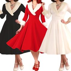 Hemline / Train:Midi; Look After Me:Machine wash; Gender:Women's; Types:Christmas Party Dress,Christmas Dress; Holiday:Christmas; Style:Christmas flare; Occasion:Christmas; Material:Polyster,Spandex; Age Group:Adults'; Characters:Audrey Hepburn; Listing Date:08/08/2022; Bust:; Sleeve Length:; Waist:; Foot Length: Disney Christmas Dapper Day, Mrs Clause Dress To Impress, Vintage Christmas Dress 1950s, 1960s Christmas Fashion, Christmas Costumes Couples, Audrey Hepburn Red Dress, Audrey Hepburn Christmas, White Christmas Costumes, Christmas Carol Costumes