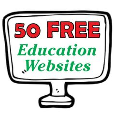 a computer screen with the words 50 free education website