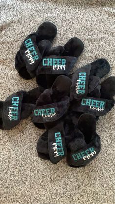 Relax at home in style. I can use your cheer team colors. I also have slippers for youth and adults in the colors of pink, red, black, cheetah and tye die. Comfortable Black Super Soft Slippers, Casual Black Super Soft Slippers, Cheer Coach, Cheer Coaches, Cheer Shirts, Cheer Team, Cheer Mom, Team Colors, Womens Slippers