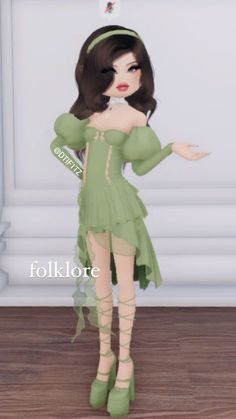 Dress To Impress Roblox Folklore, Dti Outfits Green Theme, Green Dress To Impress Roblox Game, Dti Folkcore, Dti Theme Folklore, Fav Aesthetic Outfit, Green Dress To Impress Outfit, Dress To Impress Theme Folklore, Dress To Impress Folklore Theme