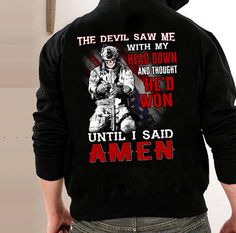 Why Did I Become A Veteran Hoodies Easy 30 day return policy Devil Halloween, Military Shirt, St Paddys Day, Son Of God, The Devil, Printing Labels, I Said, Unisex Design, Kangaroo Pocket