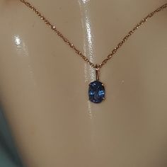 This Is A 10kt Yg Oval .60ct Necklace 18" Chain Brand Jewelry, Sapphire Necklace, No Brand, Jewelry Branding, Blue Gold, Womens Jewelry Necklace, Sapphire, Color Blue, Jewelry Necklaces