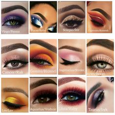 Zodiac Makeup Chart Eyeshadow, Zodiac Inspired Makeup, Aries Makeup Zodiac, Scorpio Makeup Aesthetic, Sagittarius Rising Makeup, Zodiac Makeup Chart, Zodiac Signs Makeup, Zodiac Sign Lips, Aries Makeup