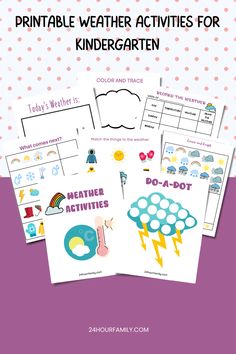 printable weather activities for kids to learn