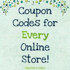 coupon code for every online store, sparkle & mints on white background with green and blue bubbles