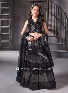 Glamorous Black Embroidered Lehenga Choli For Wedding...