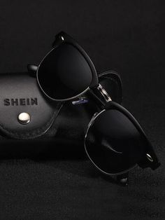 Geometric Frame, Metal Detail, Fashion Glasses, Stylish Sunglasses, The Men, Cool Names, Sunglasses Branding, Shein Style, Mens Glasses