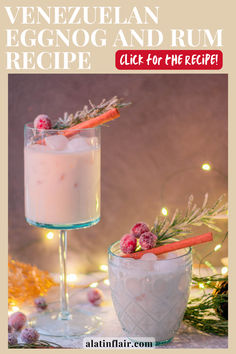 two glasses filled with ice and carrots on top of a table next to each other