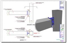 an architectural drawing showing the details of a door frame and its construction drawings are shown