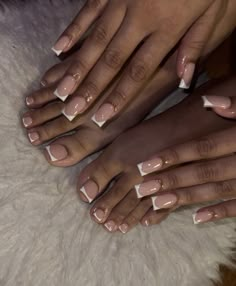 @ i.k__nails Gel Toe Nails, Girly Acrylic Nails, French Tip Acrylic Nails, Acrylic Nails Designs, Cute Acrylic Nail Designs, Work Nails, Short Square Acrylic Nails, Unique Acrylic Nails