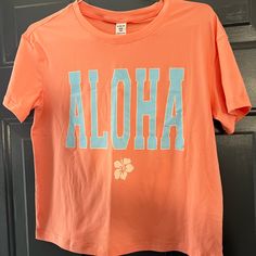 Girls Aloha Shirt. New. Never Worn. Ordered Wrong Size. Beachy Shirts, Ocean Shirts, Shein Shirts, Rainbow Board, Preppy Inspo, Gem Gem, Preppy Tee, Ocean Shirt