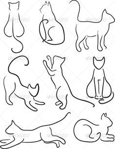 cat and dog silhouettes on a white background