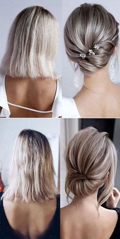 Wedding Hairstyles Medium Length, Simple Wedding Hairstyles, Bangs Curly, Peinados Fáciles Para Cabello Corto, Bridesmaid Hair Short, Short Wedding Hair