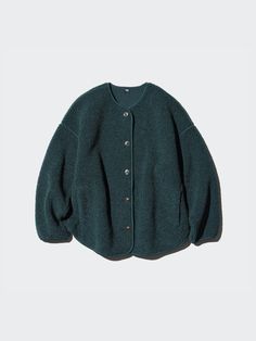 Pile Lined Fleece Relaxed Cardigan | UNIQLO US Cardigan Uniqlo, Uv Protection Clothing, Oversized Cardigan, Styling Ideas, New Wardrobe, Uniqlo, Autumn Winter Fashion, Capsule Wardrobe, Fashion Inspo Outfits