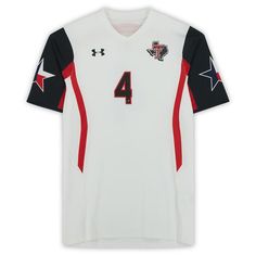 Your fan cave will stand out when you add this Team-Issued #4 White Jersey from the Athletics Program. This official piece of Texas Tech Red Raiders gear features authentic trims and details from the team itself. Wherever you decide to display this unique piece of memorabilia, it will help you highlight your unrivaled passion for the Texas Tech Red Raiders effortlessly. Raiders Team, Texas Tech Red Raiders, Red Raiders, Fan Cave, Texas Tech, White Jersey, For Sale Sign, Texas, Fan