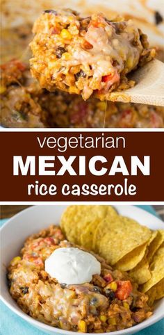 mexican rice casserole with meat and vegetables