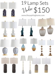 the lamp sets under $ 150 are great for any room in your home or office