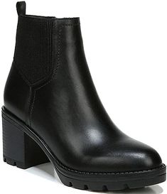 Women's Booties | Dillard's Best Shoes For Travel, Naturalizer Boots, Lug Sole Booties, Weatherproof Boots, Shoe Boxes, Black Leather Ankle Boots, Leather Riding Boots, Leather Block Heels, Chelsea Boot