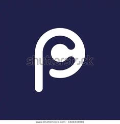 the letter p in white on a blue background