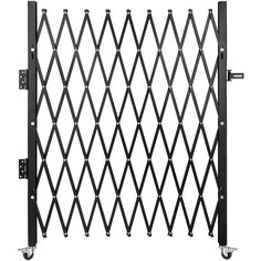 Single Folding Security Gate: Adjustable Width and Strong Construction and Good Mobility; Our folding security gates are made of strong 3/4 in G14 channel steel, with a black powder coat finish to preserves the integrity and extend its longevity; The safety lock design increases the security, and an installation kit can ease your assembly; Such stretchable door gates are the ideal gates for securing your high-traffic hallways or entryways in any business or industry; Single Folding Door; Durable Security Gate; Flexible Rolling Caster; Easy Lock and Installation; [Package Content] 1 x Folding Security Gate; 1 x Padlock with Keys; 1 x Set of Mounting Tool VEVOR Single Folding Security Gate 75-in x 50-in Black Steel Surface Mount Universal/Reversible Security Door with Black Screen Tempered G Gate Wheel, Retractable Gate, Retractable Door, Security Gates, Garden Fence Panels, Folding Door, Security Lock, Lock Design, Metal Fence