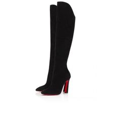 The Long And Sleek Eleonor Botta Boot Envelops The Foot And Leg With Panache. This Sophisticated Black Boot Sits On A 85 Mm Heel And Is Made Of Suede Calfskin. It Sports A Graceful And Asymmetrical Upper With Rounded Lines That Boldly Covers The Knee. Worn Once In Great Condition, Love These Boots But My Legs Are To Short For Where The Boot Hits The Knee. Will Come With Box And Dust Bag As Well. Any Questions, Please Commit Below. Winter Black Boots With Red Sole, Luxury Black Knee-high Heeled Boots, Luxury Black Knee-high Boots, Elegant Heeled Boots With Red Sole For Winter, Luxury Knee-high Boots With Sculpted Heel And Round Toe, Luxury Heeled Boots For Galas, Chic Winter Heeled Boots With Red Sole, Chic Heeled Boots With Red Sole For Winter, Elegant Winter Boots With Red Sole