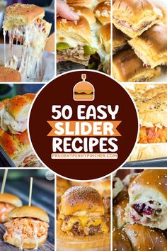 A mouthwatering display of slider recipes featuring hot and cold options like ham and cheese, turkey, pork, chicken, and hamburger sliders, served on Hawaiian rolls for easy party appetizers. Slider Ideas, Easy Sliders, Hot Ham And Cheese, Slider Recipe, Easy Slider Recipes, Easy Slider, Slider Sandwiches, Beef Sliders, Party Sandwiches