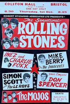 the rolling stones concert poster for their show at the capitol theatre in washington, d c