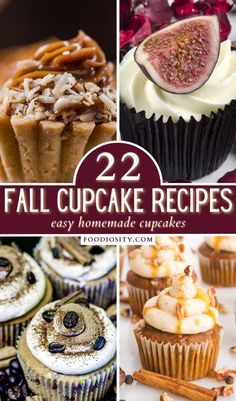 twelve fall cupcake recipes that are easy to make