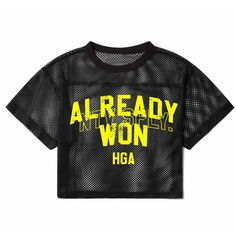 Introducing our new Already Won Mesh Football Jersey, a sleek and modern way to showcase your faith. This jersey features the empowering words "Already Won" on the front, symbolizing the victory we have in Christ. At the bottom, "HGA" stands for His Glory Alone, a reminder of our ultimate purpose. Perfect for both casual wear and making a statement. Combine contemporary style with a powerful message and showcase your faith. 100% Polyester Mesh, 5.3 ounces per square yard Moisture wicking Odor re Cheap Jersey Tops With Graphic Print, Cheap Varsity Cheerleading Tops, Cheap Band Merch Tops For Sports Events, Cheap Black Jersey For Game Day, Cheap Sports Jersey With Graphic Print, Cheap Fitted T-shirt For Music Festivals, Refferee Shirt, Cotton Jersey Tshirt, Cheap Jersey Tops With Team Spirit Style