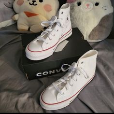 Message Me First Brand New Comes With Box Size 8 Never Worn Converse Shoes White, White Converse Shoes, White Chuck Taylors, White Chucks, Converse White, Taylor S, Me First, Shoes White, Womens Converse