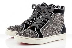 Christian Louboutin Strass Sneaker Pack Fall 2012 #ChristianLouboutin Christian Louboutin Sneakers, Louis Vuitton Shoes Heels, White Louis Vuitton, Christian Louboutin Boots, Studded Shoes, Christian Louboutin Men, Red High Heels, Christian Louboutin Heels, Louis Vuitton Shoes