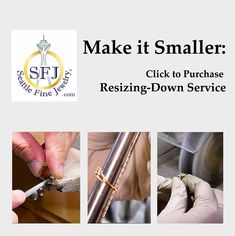 an advertisement for a furniture repair company with images of tools and the words make it smaller click to purchase resizing - down service