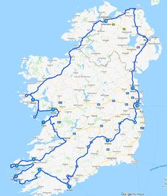 a map showing the route to scotland