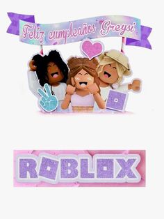 two cartoon characters are standing next to each other with the word roblox in front of them