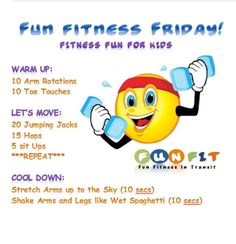 a flyer for a fun fitness program