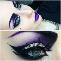 Diy Maleficent Costume, Styl Goth, Extreme Make-up, Drag Make-up, Witch Makeup, Halloween Eyes