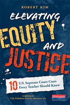 the book cover for elevating equity and justice