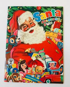 a magazine cover featuring santa claus surrounded by toys