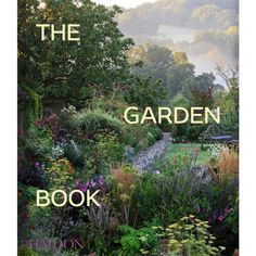 the garden book cover with flowers and trees