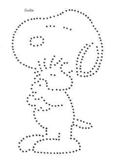 a cartoon character is shown in the shape of a dot - to - dot drawing